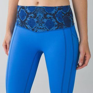 Lululemon All The Right Places Crop, Pipe Dream Blue Size 8
